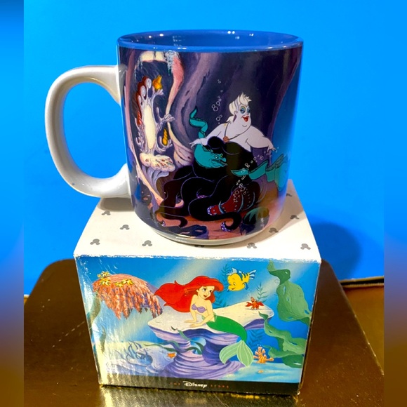 DISNEY STORE EXCLUSIVE VTG 90’s NWT THE LITTLE MERMAID COLLECTIBLE CERAMIC MUG - Picture 2 of 16